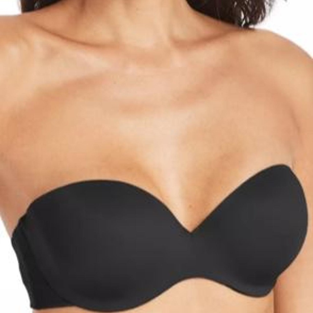 Maidenform Custom Lift Strapless Underwire Bra Black 38DD Style 09417